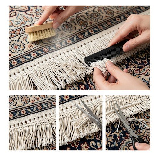The Finishing Touch: A Tutorial on How to Clean, Detangle, and Trim Your Rug's Fringe
