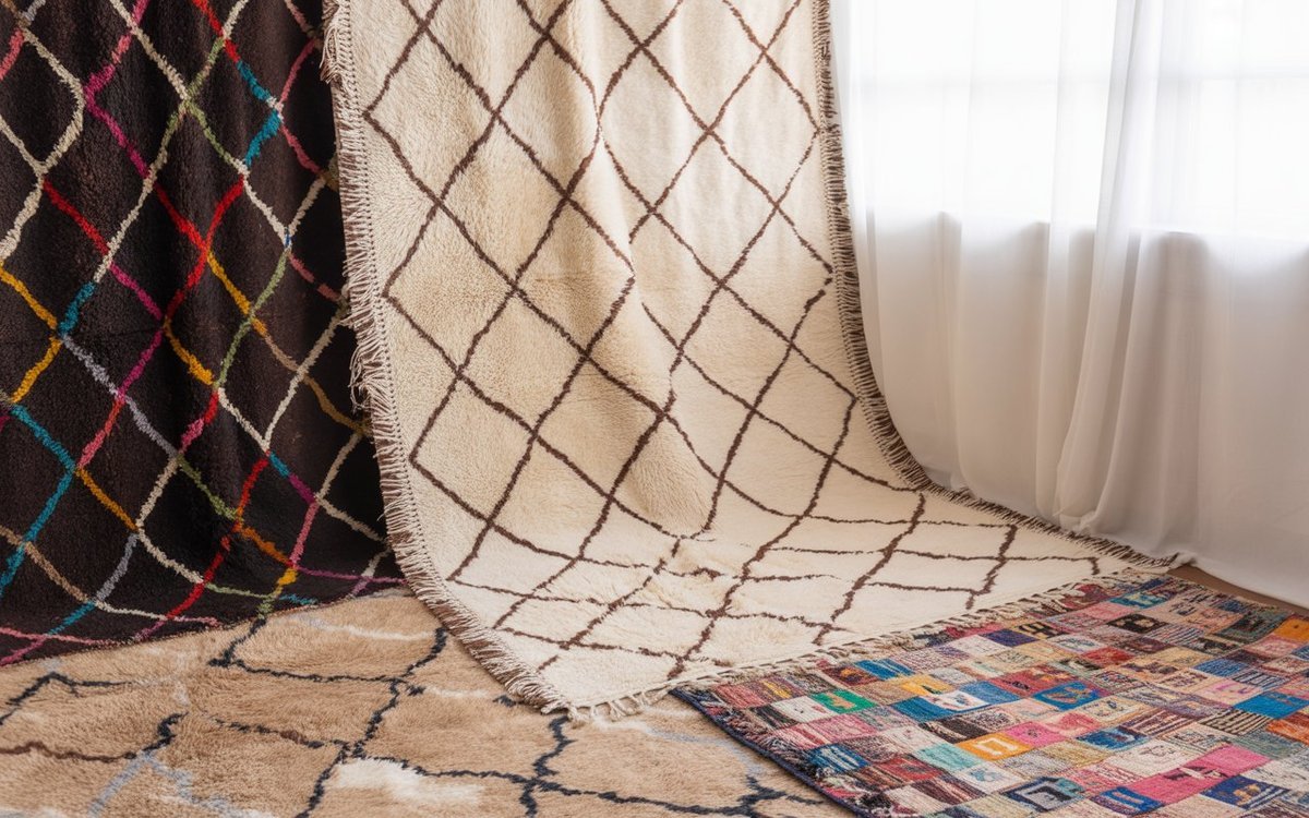 Comparing Moroccan Rug Styles: Azilal vs. Beni Ourain vs. Boucherouite