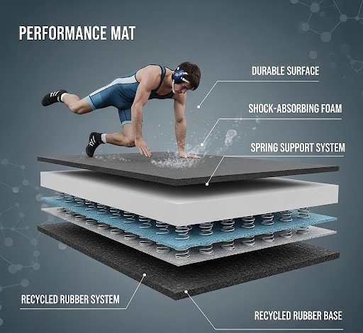 The Performance Weave: The Unseen Technology in Wrestling Mats and Gymnastics Floors
