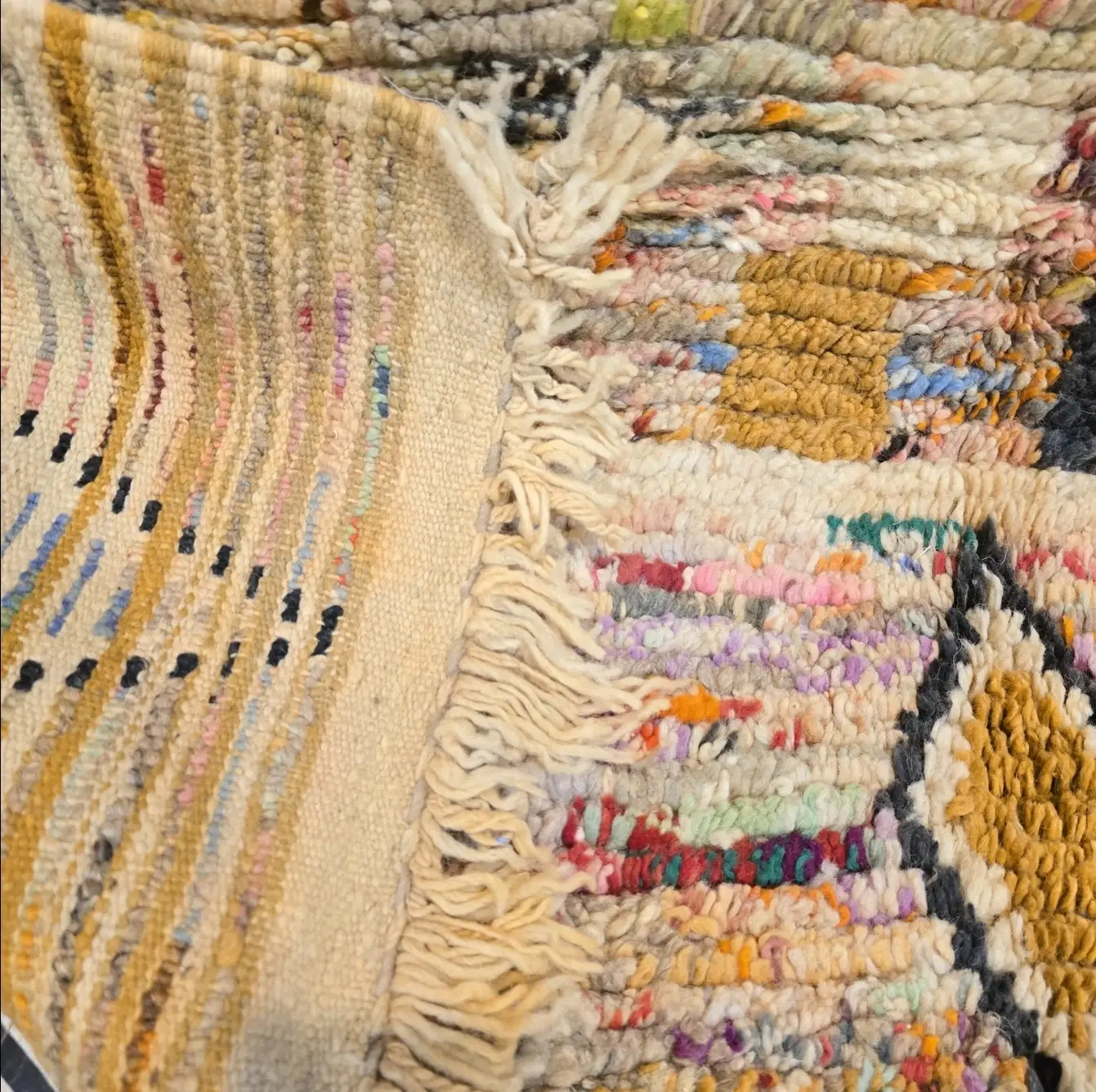 Luxurious Beni Ourain Rug | Handmade Moroccan Wool Carpet | Authentic Berber Decor