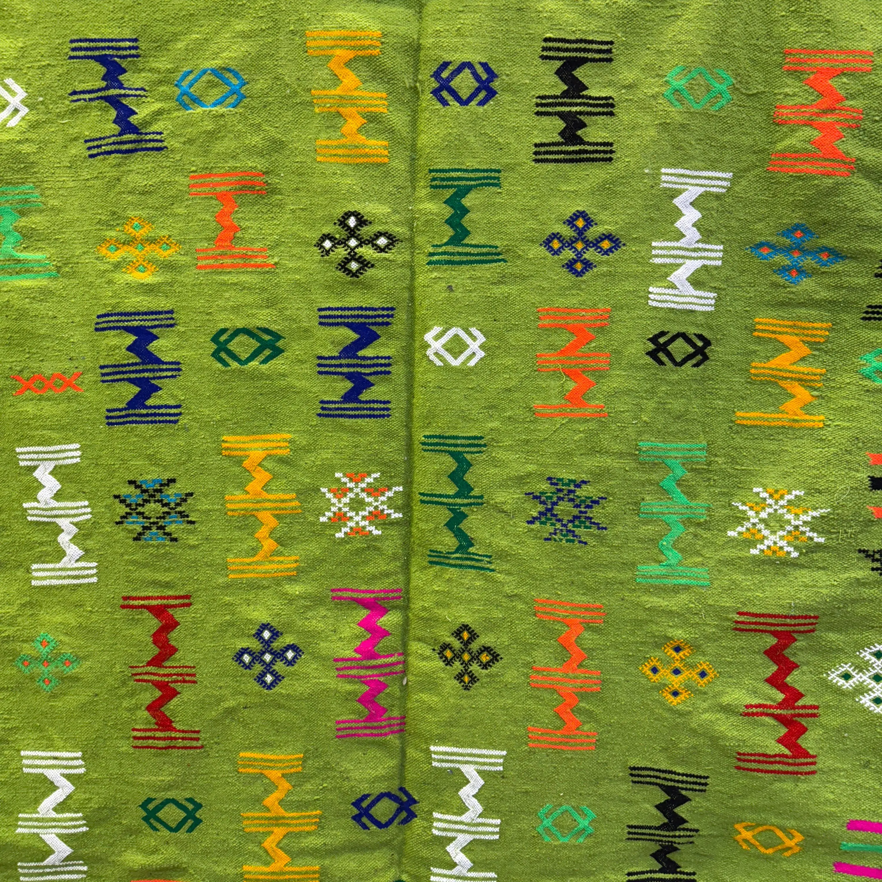 Authentic Boujaad Berber Rug | Handmade Wool Carpet | Colorful Moroccan Tribal Patterns