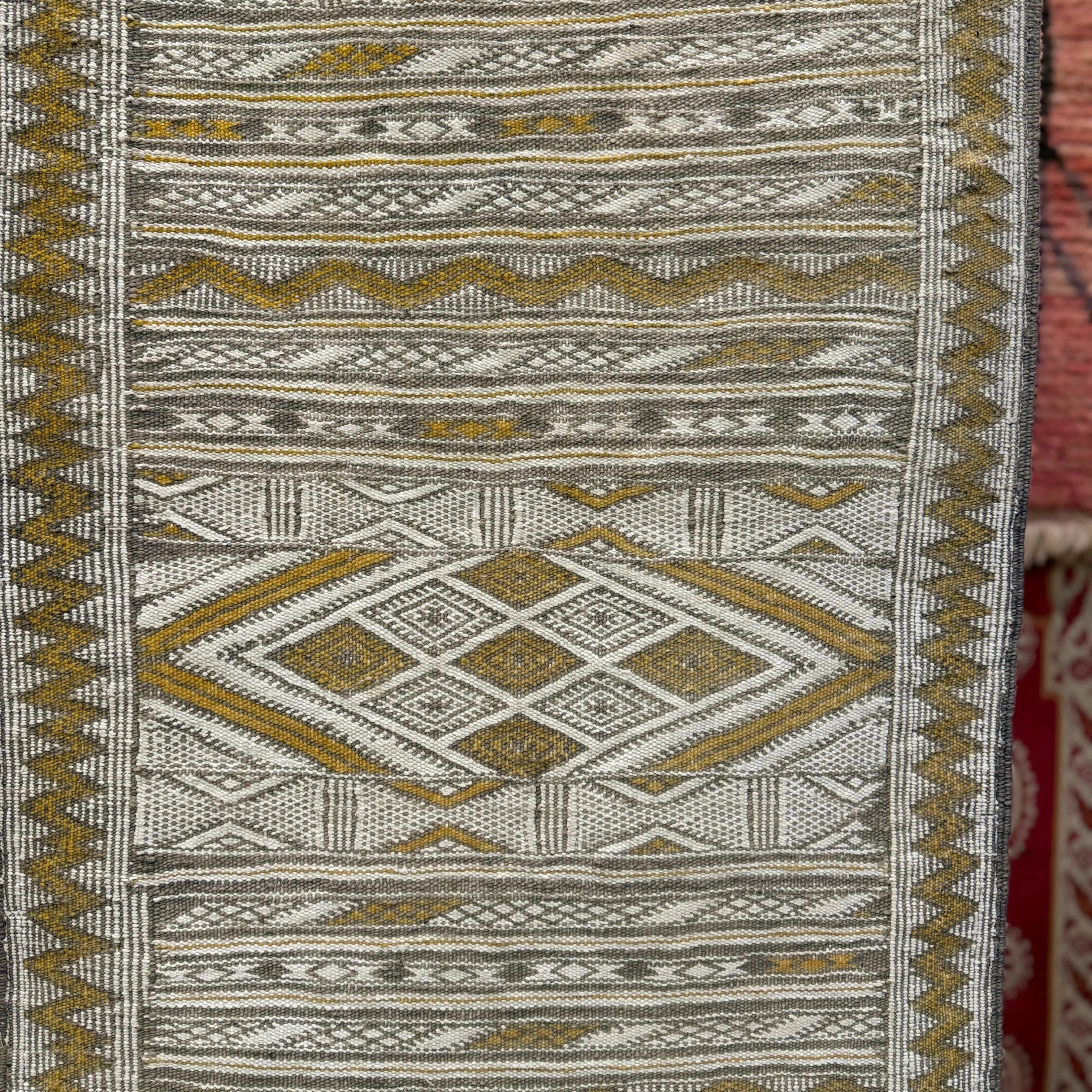 Gorgeous Moroccan Kilim Dhurrie Rug | Handmade Wool Jute Area Carpet | Vintage Flatweave Berber Style