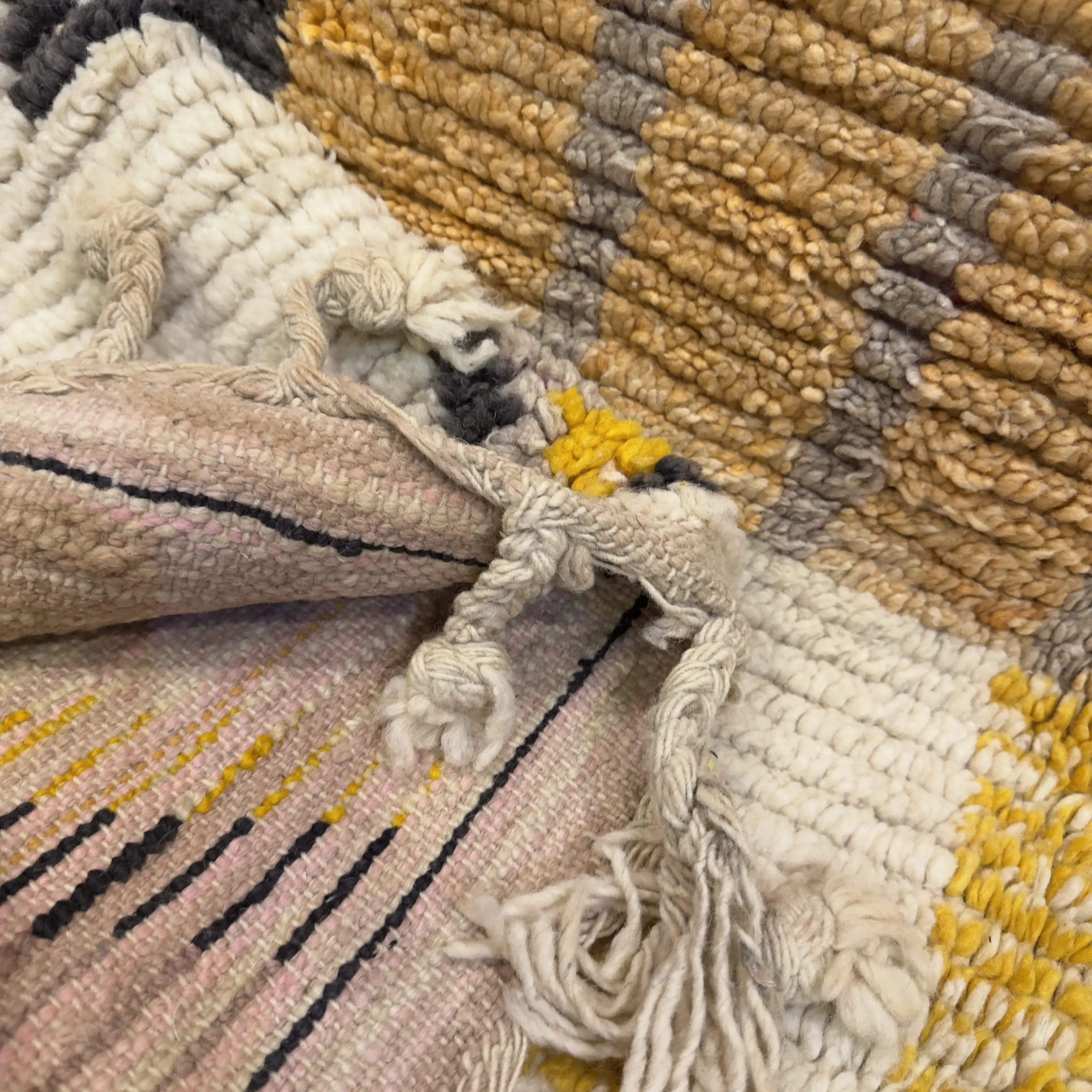 Custom Vintage Beni Ourain Moroccan Berber Rug – Handmade Moroccan Area Rug by MarocArtisan
