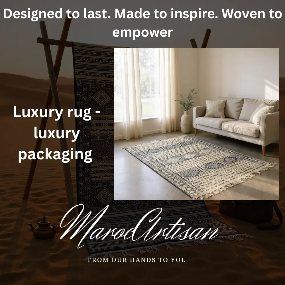 Authentic Berber Kilim – Handmade Moroccan Rug | 100% Natural Agave Silk & Dromedary Wool | 230 × 157 cm (7.5 × 5.2 ft)