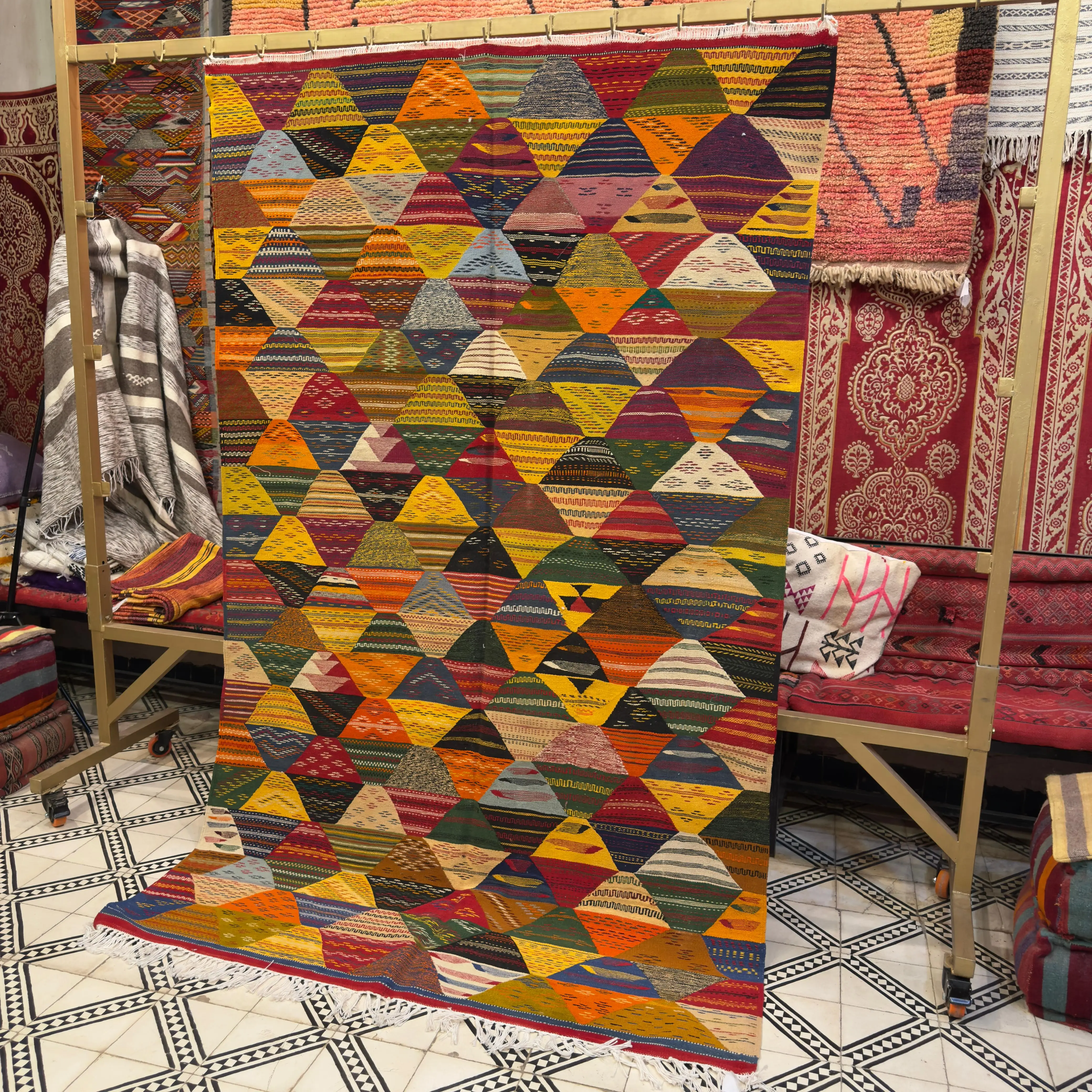 Zahara Bloom – Soft & Colorful Moroccan Berber Kilim | Unique Handwoven Rug - 250/150CM