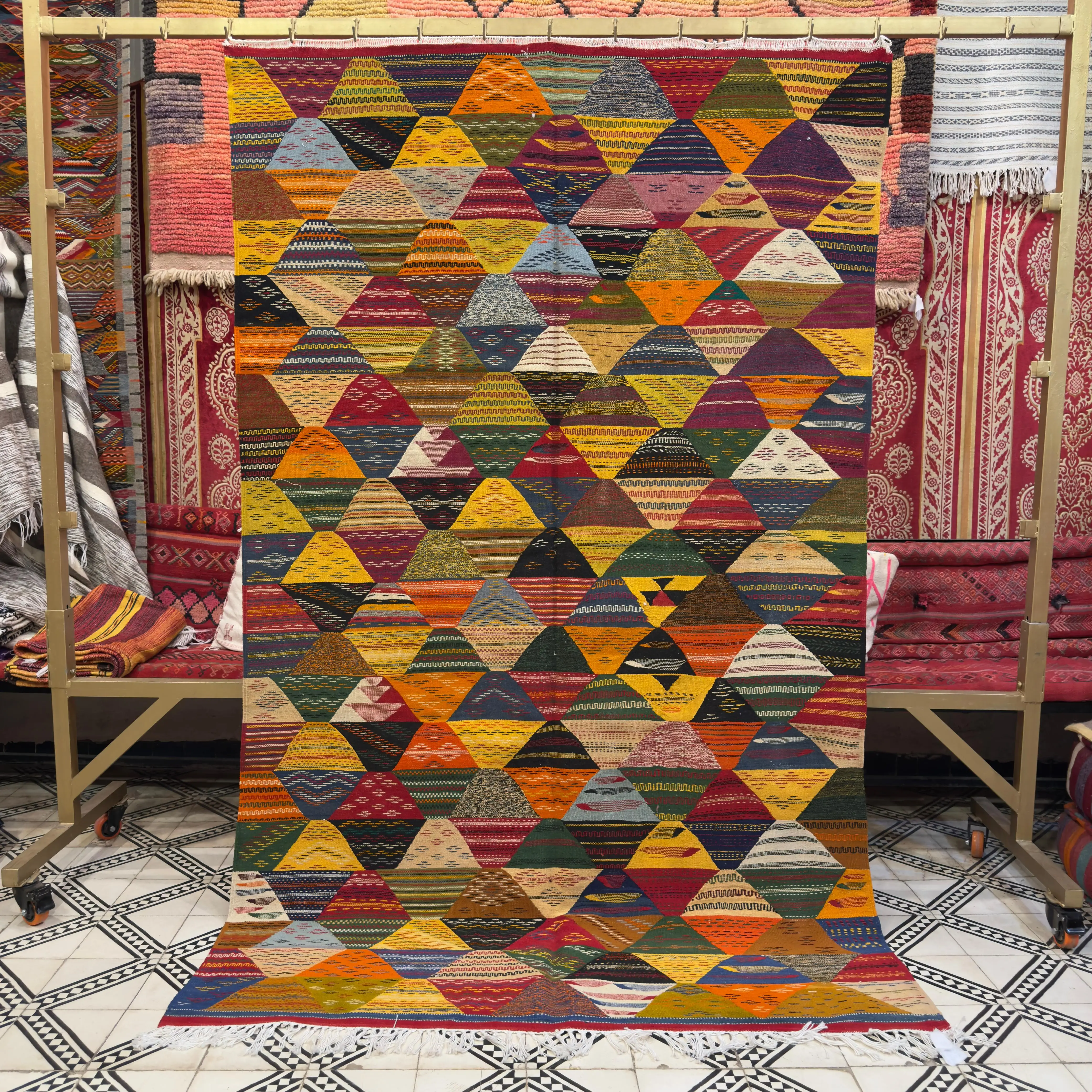 Zahara Bloom – Soft & Colorful Moroccan Berber Kilim | Unique Handwoven Rug - 250/150CM