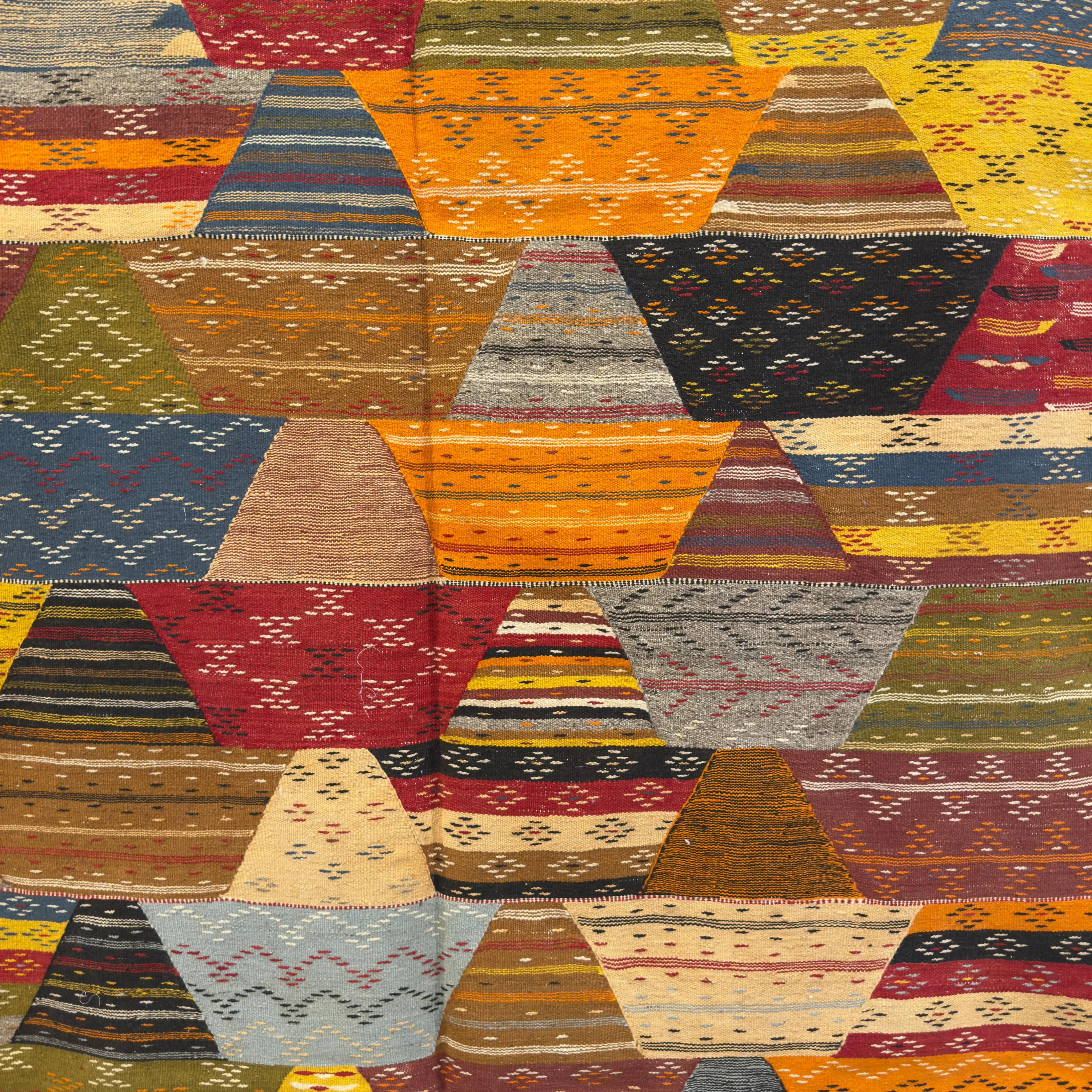 Picasso Mirage – Unique Moroccan Berber Kilim | Beautiful Handwoven Rug with Free Shipping - 250/152CM / 98.4 x 59.8 inches