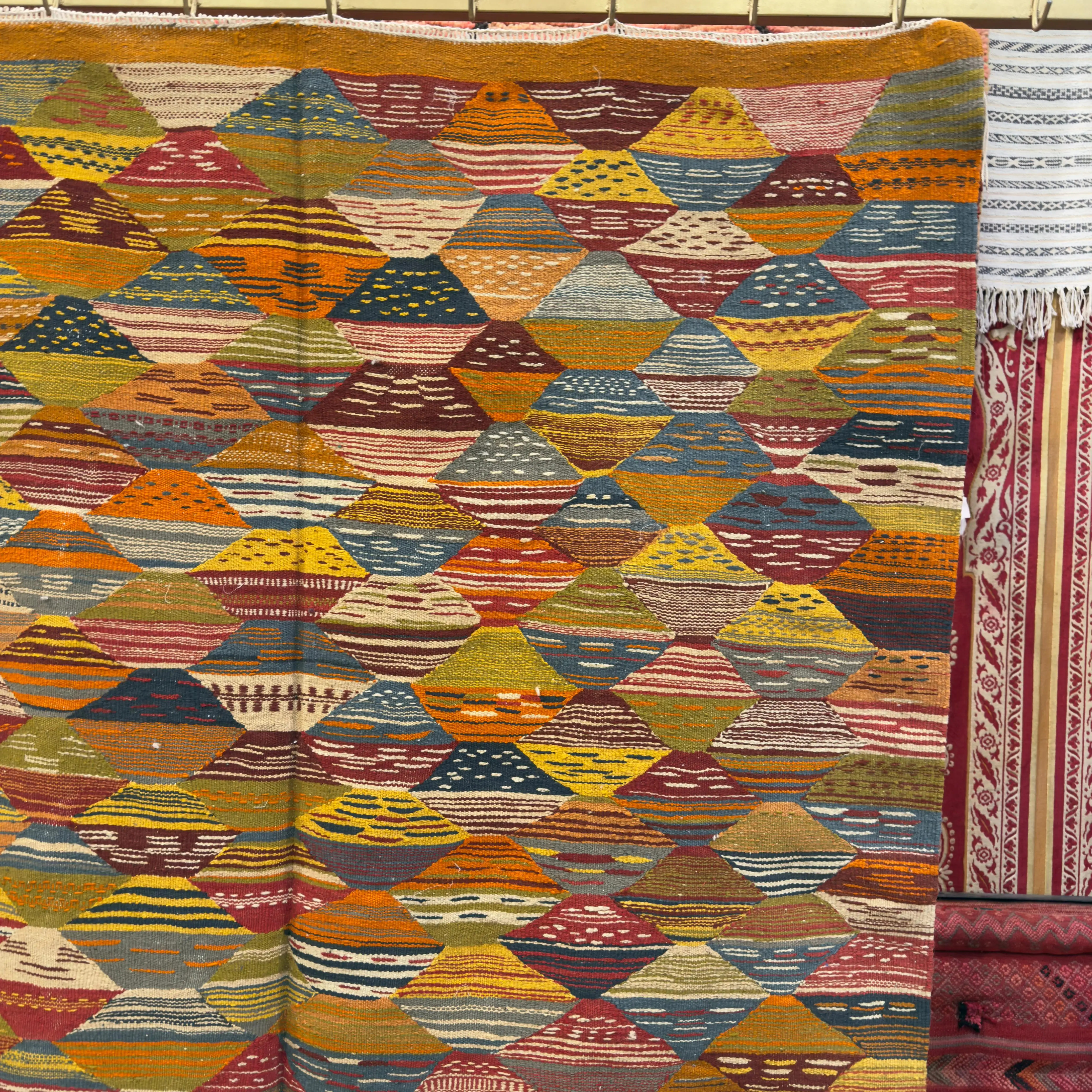 Picasso Radiance – Colourful Moroccan Berber Rug | Handwoven Embroidered Masterpiece - 250/146 CM / 98.4 x 57.5 inches