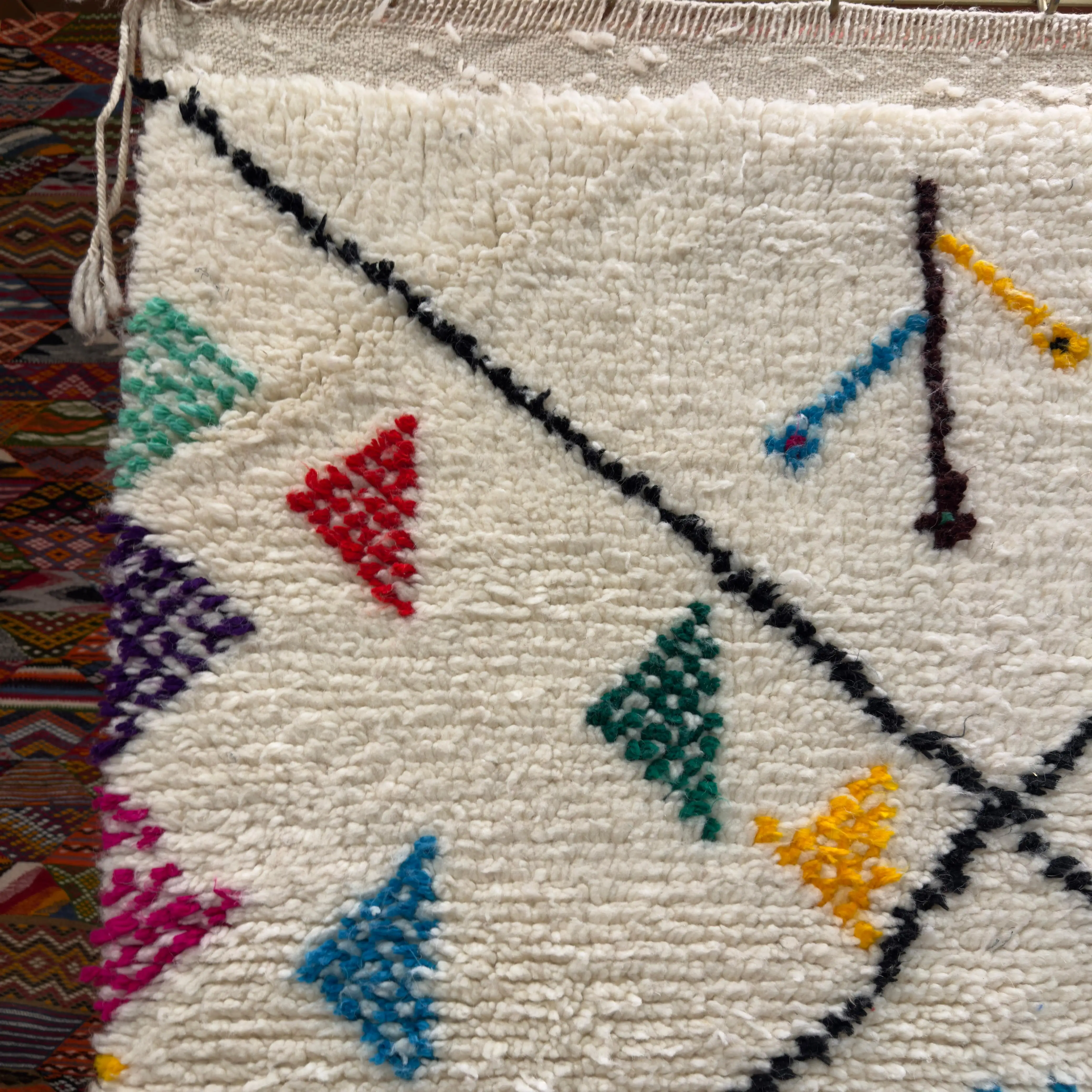 Large Colorful Azilal Berber Rug – Handwoven Moroccan Carpet - 310/210CM / 122.0 x 82.7 inches