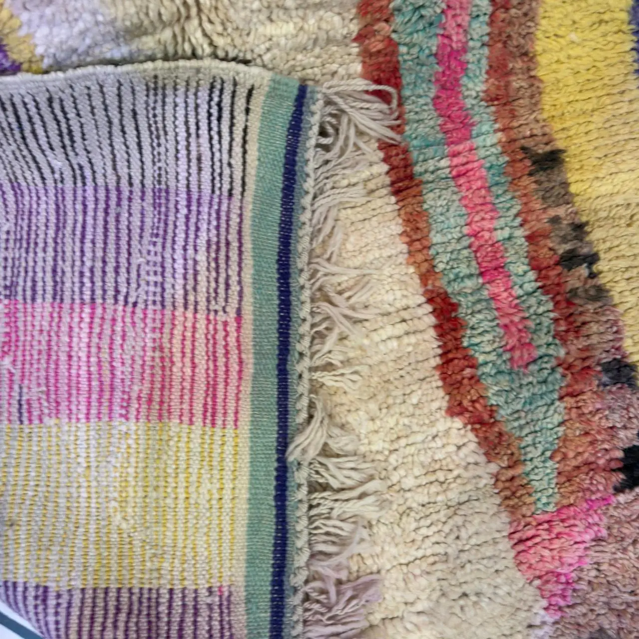 Handwoven Beni Ourain Moroccan Rug – Abstract Wool Berber Carpet - 290 / 170CM / 114.17/ 66.93 inches