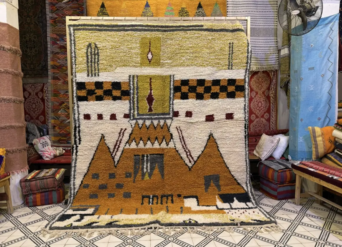 Handmade Beni Ourain Moroccan Wool Rug – Custom Artisan Rug - 320/220CM