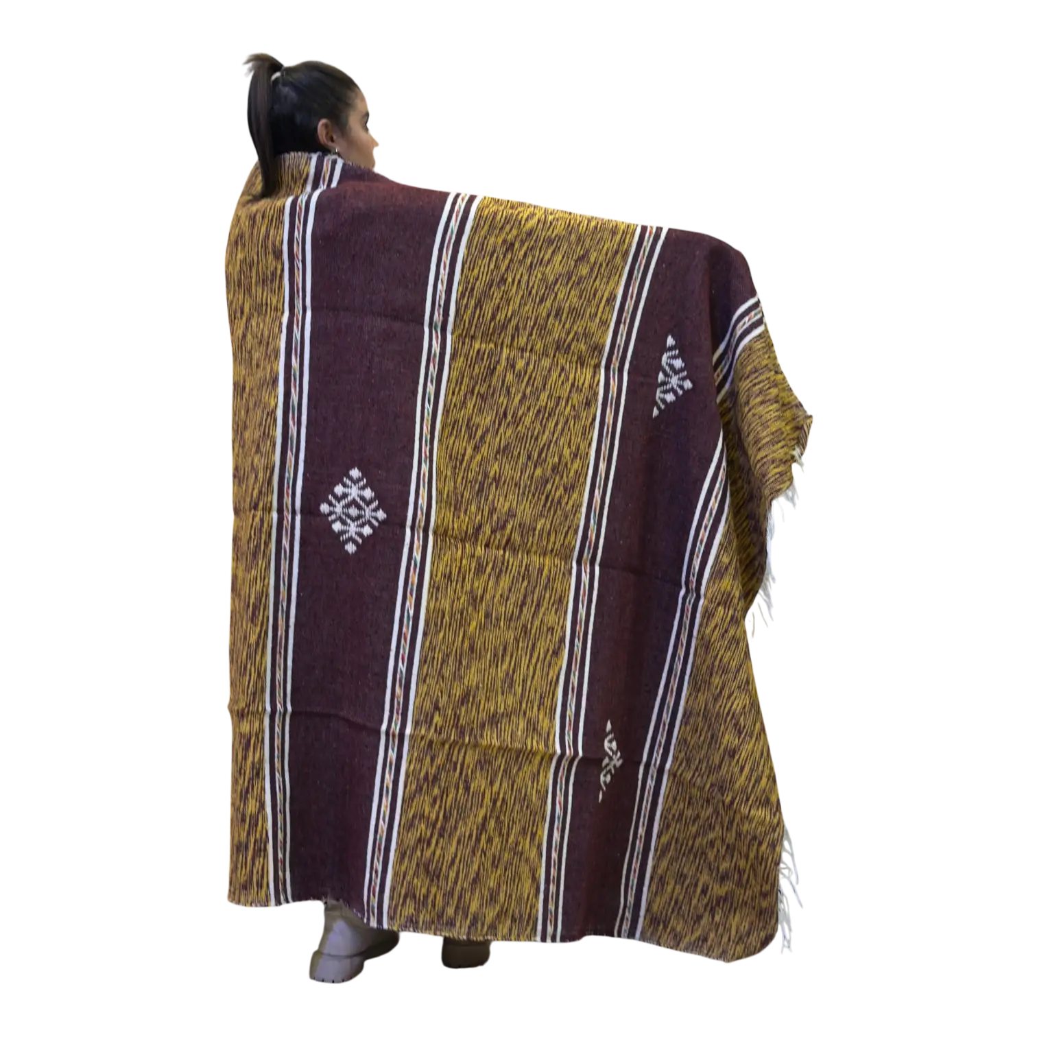 Couverture en coton et mouton fait main - 280*240CM/110*94 INCHE