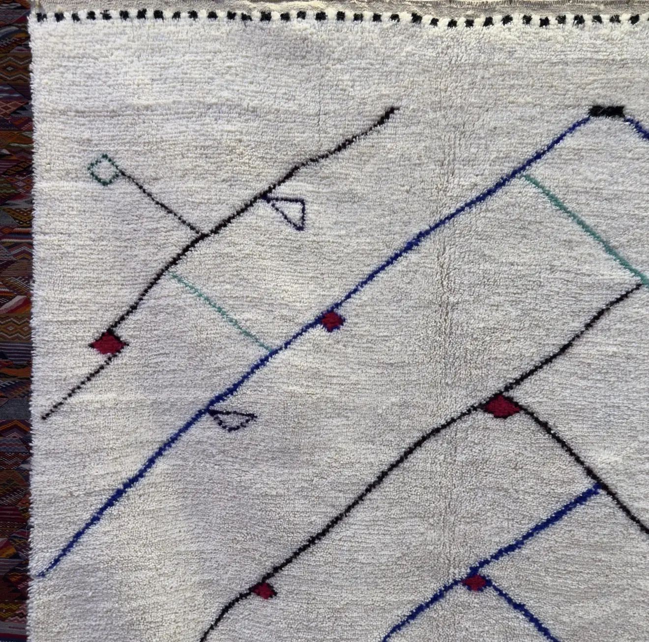 Authentic Moroccan Beni Ourain Rug – Handmade Wool Carpet by Berber Artisans | MarocArtisan Cooperative - Beni Ourain rug