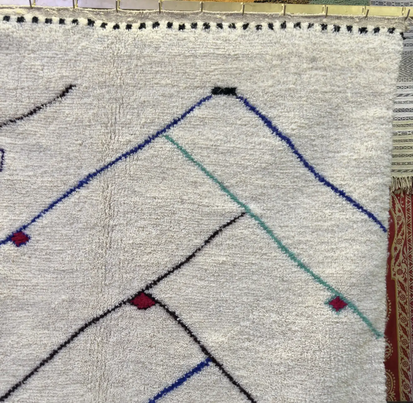 Authentic Moroccan Beni Ourain Rug – Handmade Wool Carpet by Berber Artisans | MarocArtisan Cooperative - Beni Ourain rug