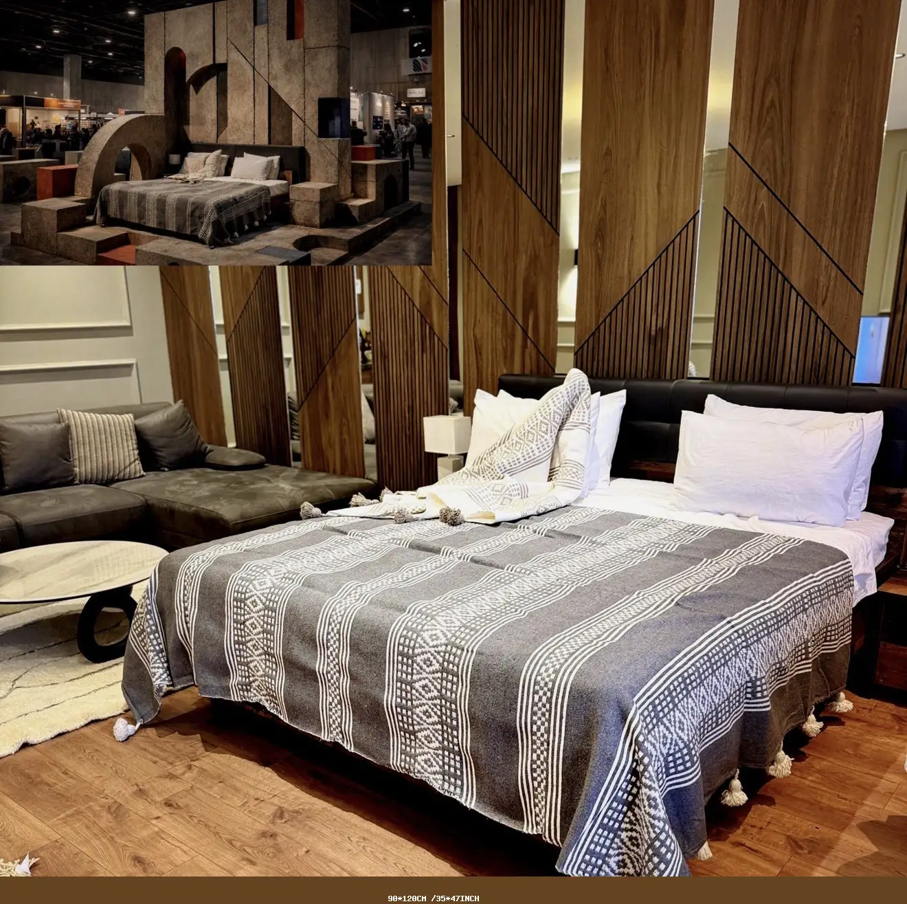 Organic Cotton and Baby Sheep Wool Throw | Luxury Boho Bedding - 90*120CM /35*47INCH